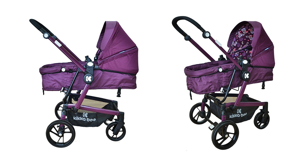 KIKKA BOO Kolica za bebe JASPER 2 u 1 sa reverzibilnim sedištem Purple 31001020026 - detalj