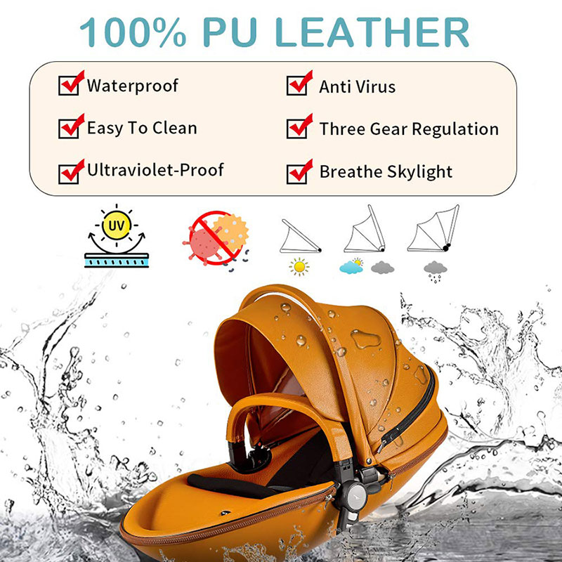 HOT MOM Kolica za bebe F22 2 u 1 F22BROWN - detalj