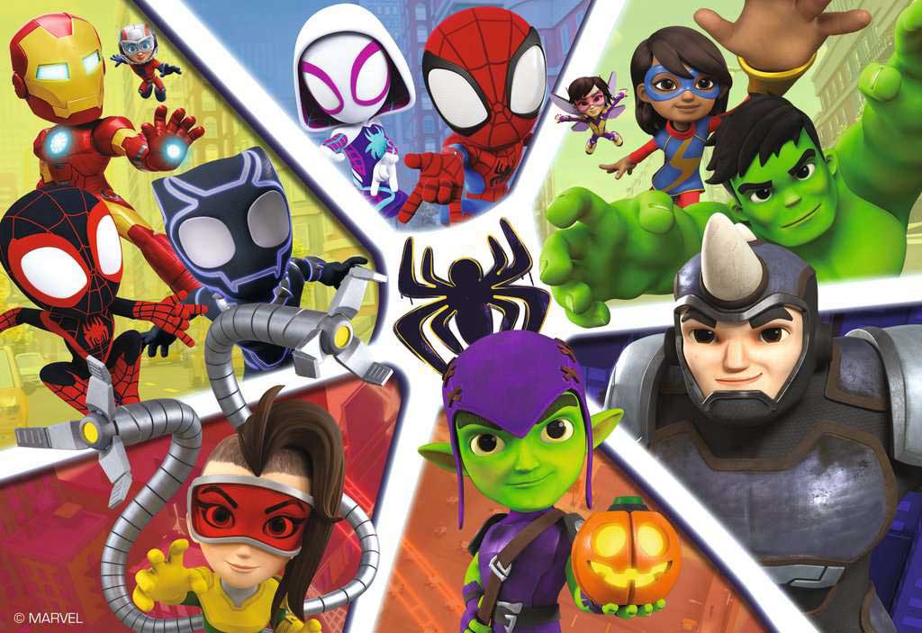 Puzzle za decu 2x24 dela Spajdi i prijatelji Ravensburger 05729 - detalj