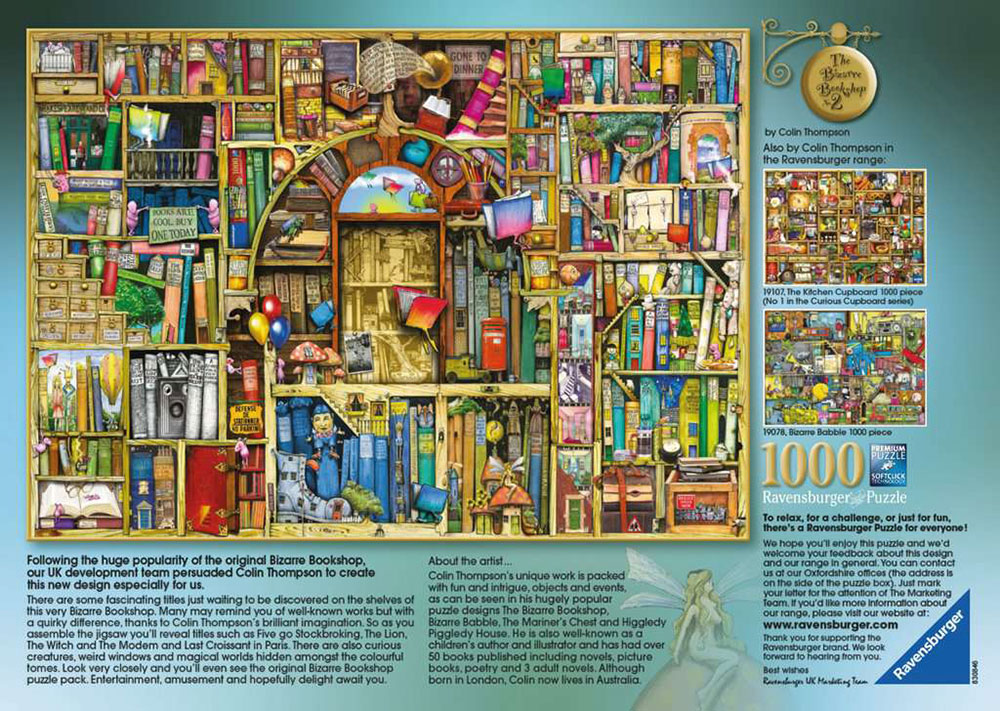 Ravensburger Puzzle 1000 delova Kolin Tompson - Bizarna knjižara 19314 - detalj