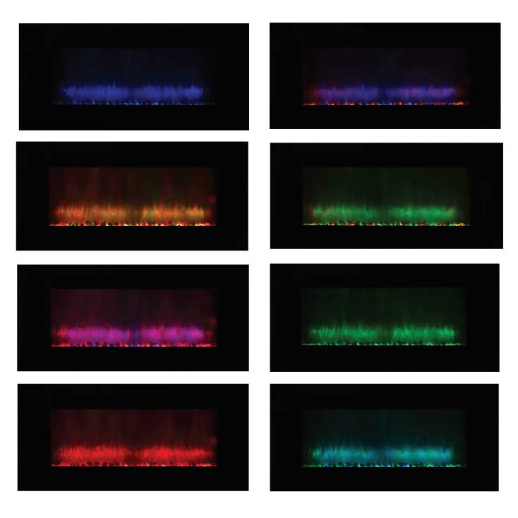 Električni nazidni multikolor kamin 2000W Prosto EK5010/M - detalj