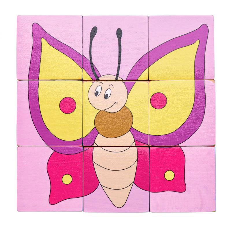 WOODY Drvene kocke - slagalica Životinje 91178 - detalj