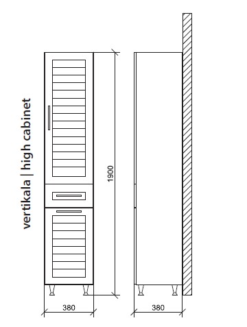 Roper vertikala sa policama Aria - detalj