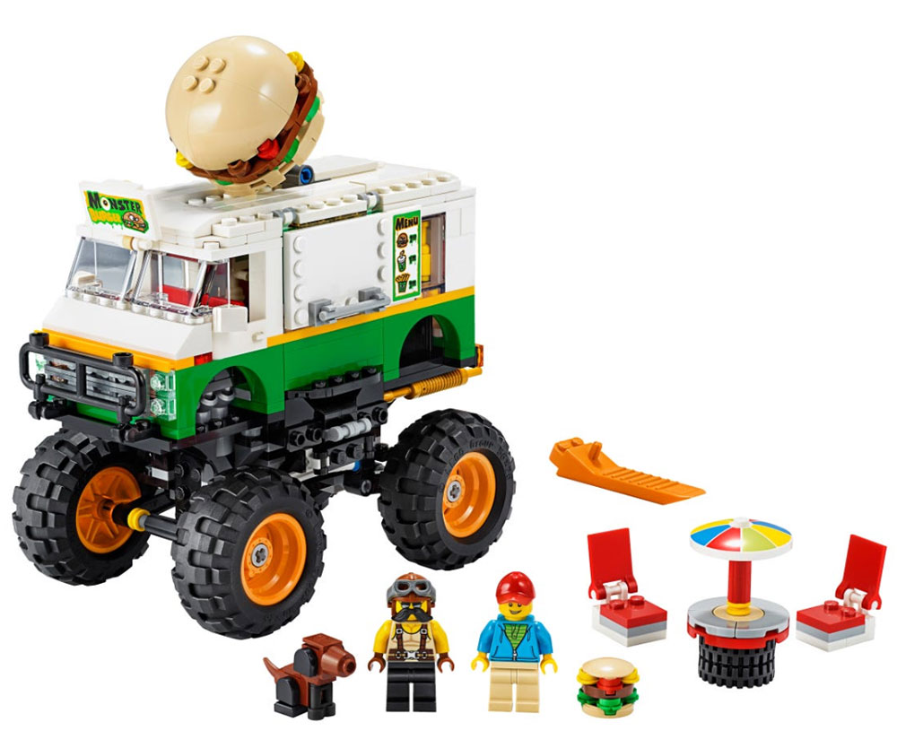 LEGO® Creator Kocke 3u1 Džinovski hamburger kamion 31104 - detalj