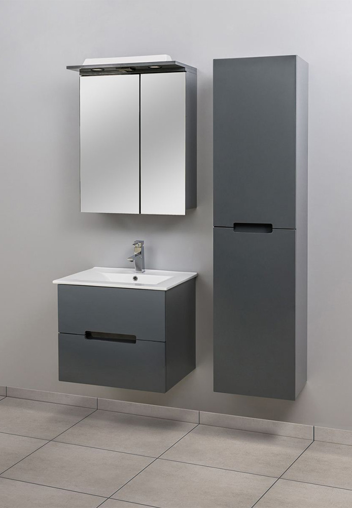 Roper ogledalo sa ormarićem i rasvetom Tijana 600A3 siva - detalj