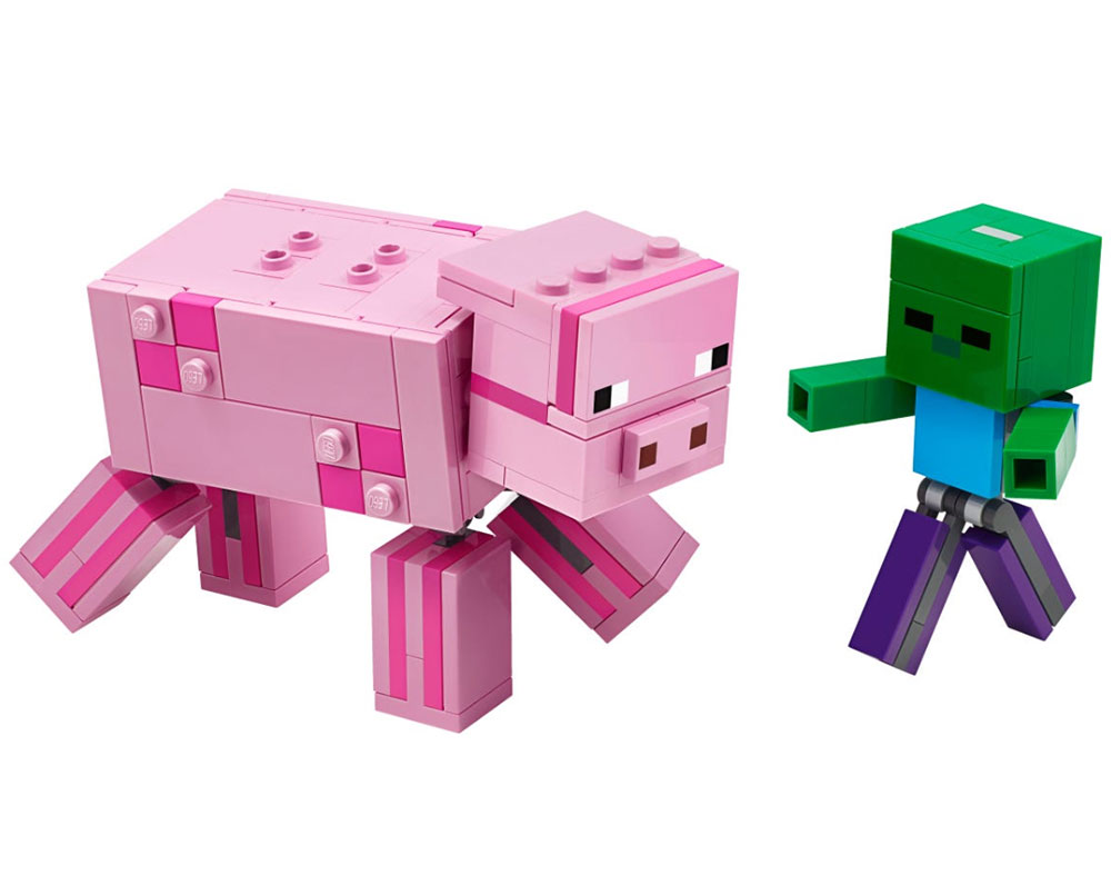 LEGO® Kocke Minecraft BigFig Pig i beba zombi 21157 - detalj