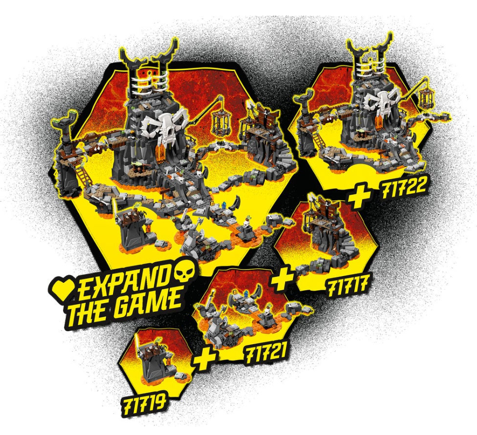 LEGO® Kocke NINJAGO Tamnice vrača Lobanje 71722 - detalj