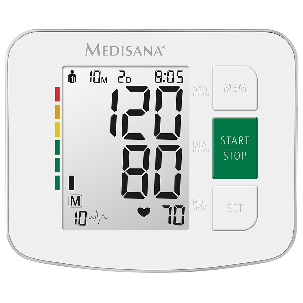 Medisana BU 512 za nadlakticu, prikaz aritimije, 2 x 90 memorija  - detalj