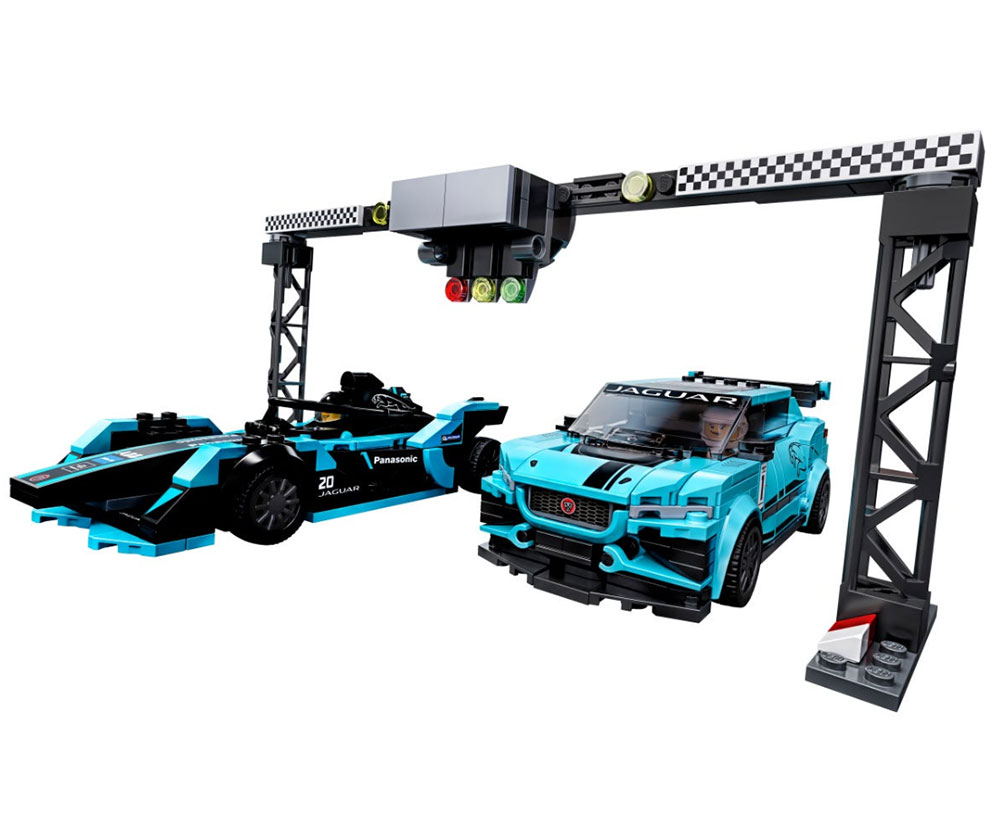 LEGO® Kocke Speed Champions - Automobili Formula E Panasonic Jaguar Racing GEN2 i Jaguar I-PACE eTROPHY 76898 - detalj