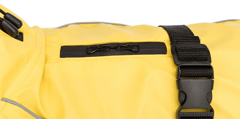 Kišni mantil za psa Vimy Yellow leđa 30cm Trixie 67971 - detalj