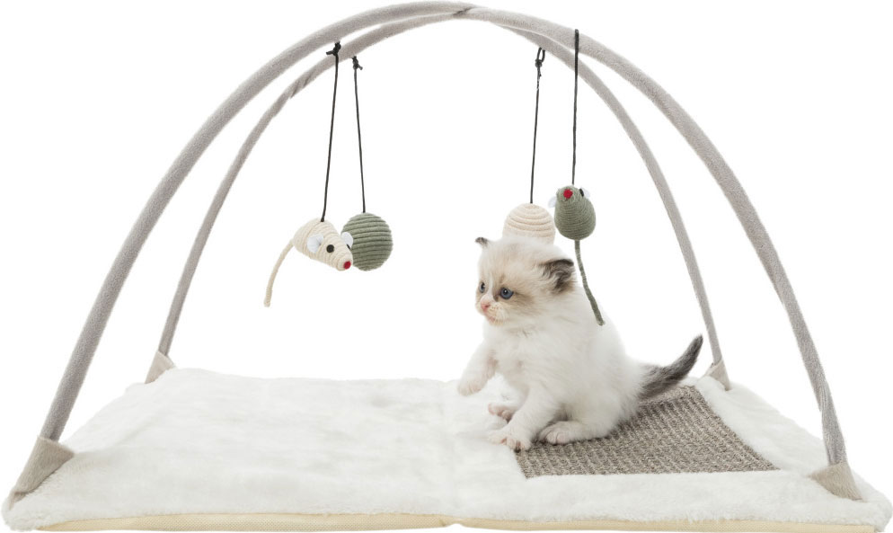 Trixie Prostirka ležaljka grebalica za mačke sa igračkama Junior 43114 - detalj