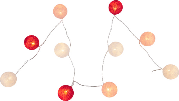 Dekortaivne lampice Venuto 29958-10 crvena-krem - detalj