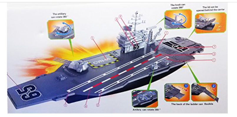 Igračka Brodić Nosač aviona 70cm Specijalne jedinice Vojska 861001 - detalj