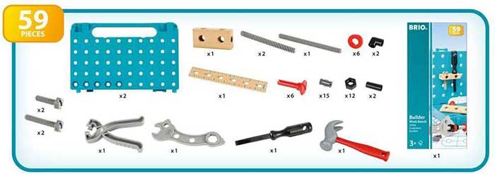 BRIO Igračka Konstruktorski set sa alatom u koferu 59 delova 34596 - detalj