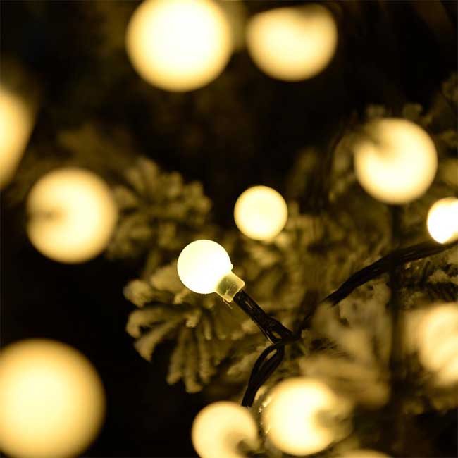 Novogodišnje lampice Biserni niz 180 LED Toplo bela KDG 181 - detalj