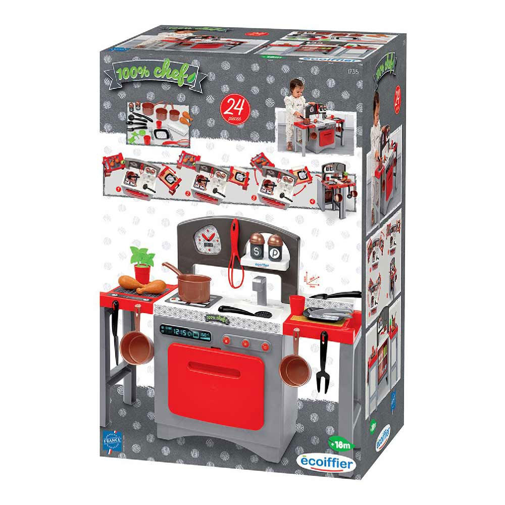 ECOIFFIER Chef - Kuhinjica Igračka Kuhinja 24 dodatka Role-play SM001735 - detalj
