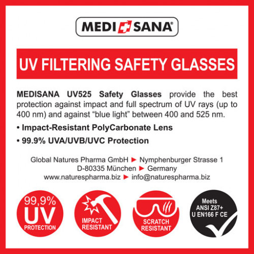 Medisana zaštitne naočare protiv UV zračenja UV525 - detalj