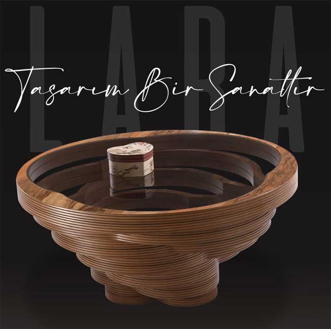 Klub sto Lara Tamni orah - detalj