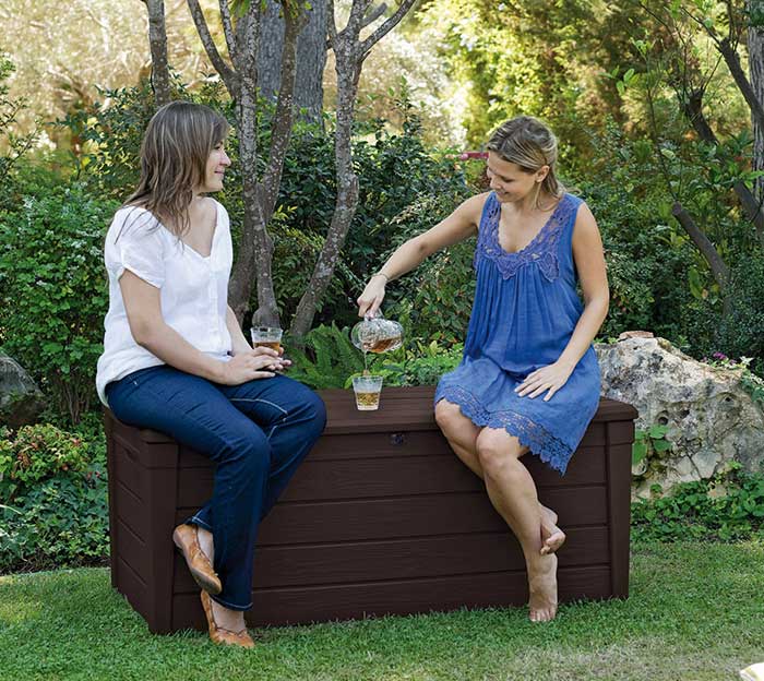 Keter Veliki sanduk za odlaganje stvari Brightwood 455L Brown 230400 - detalj