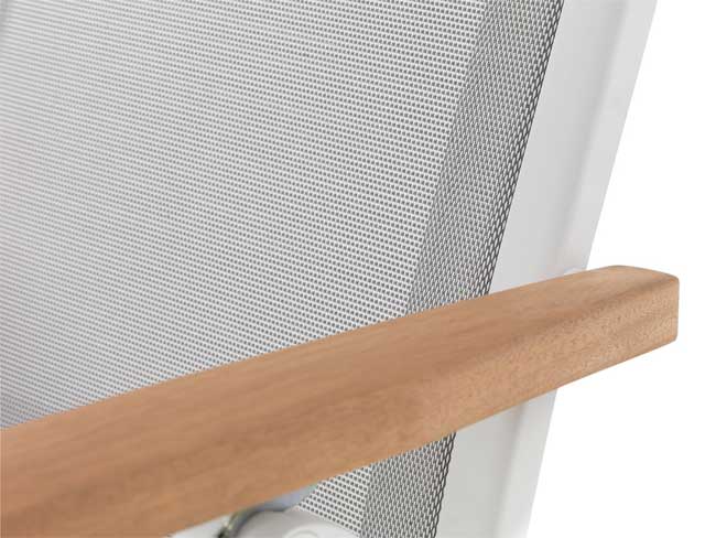 Podesiva baštenska stolica Visio White - detalj