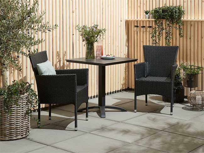 Bistro stočić Hob 70x70 Crna - detalj