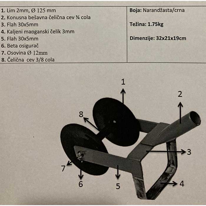 Alat za uništavanje korova Super Plevilica 20 - detalj