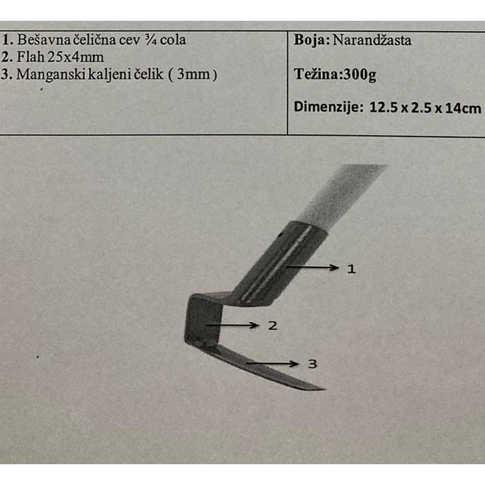 Alat za precizno uništavanje korova Ploskorez - detalj