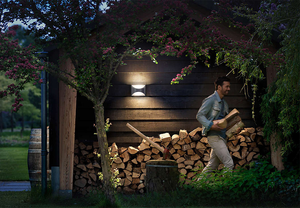 Herb LED spoljašnja zidna svetiljka inox 1x6W - detalj