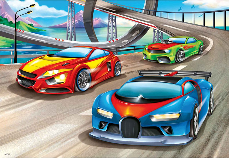 Puzzle 2x24 dela Razna vozila Ravensburger 05157 - detalj