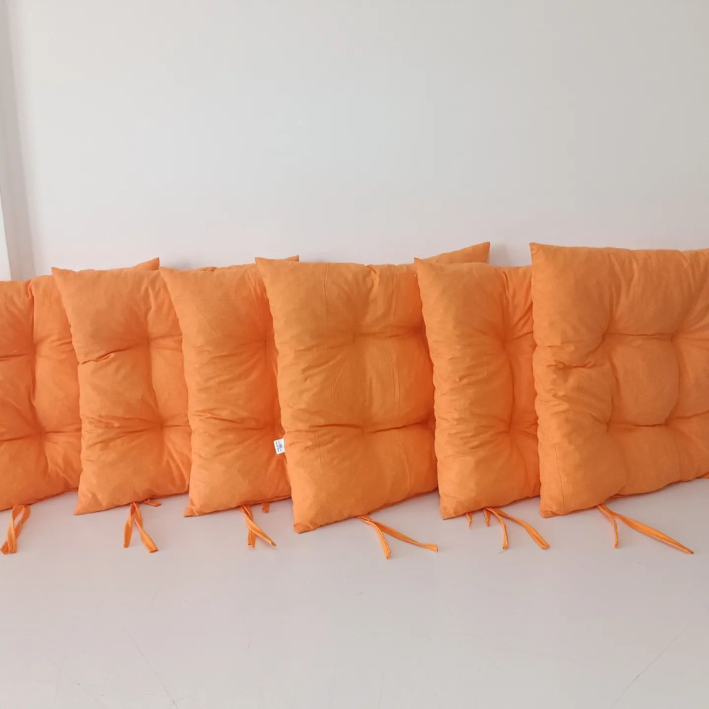 Pamučni Jastuk Za Stolicu 40 x 40 cm Orange - detalj