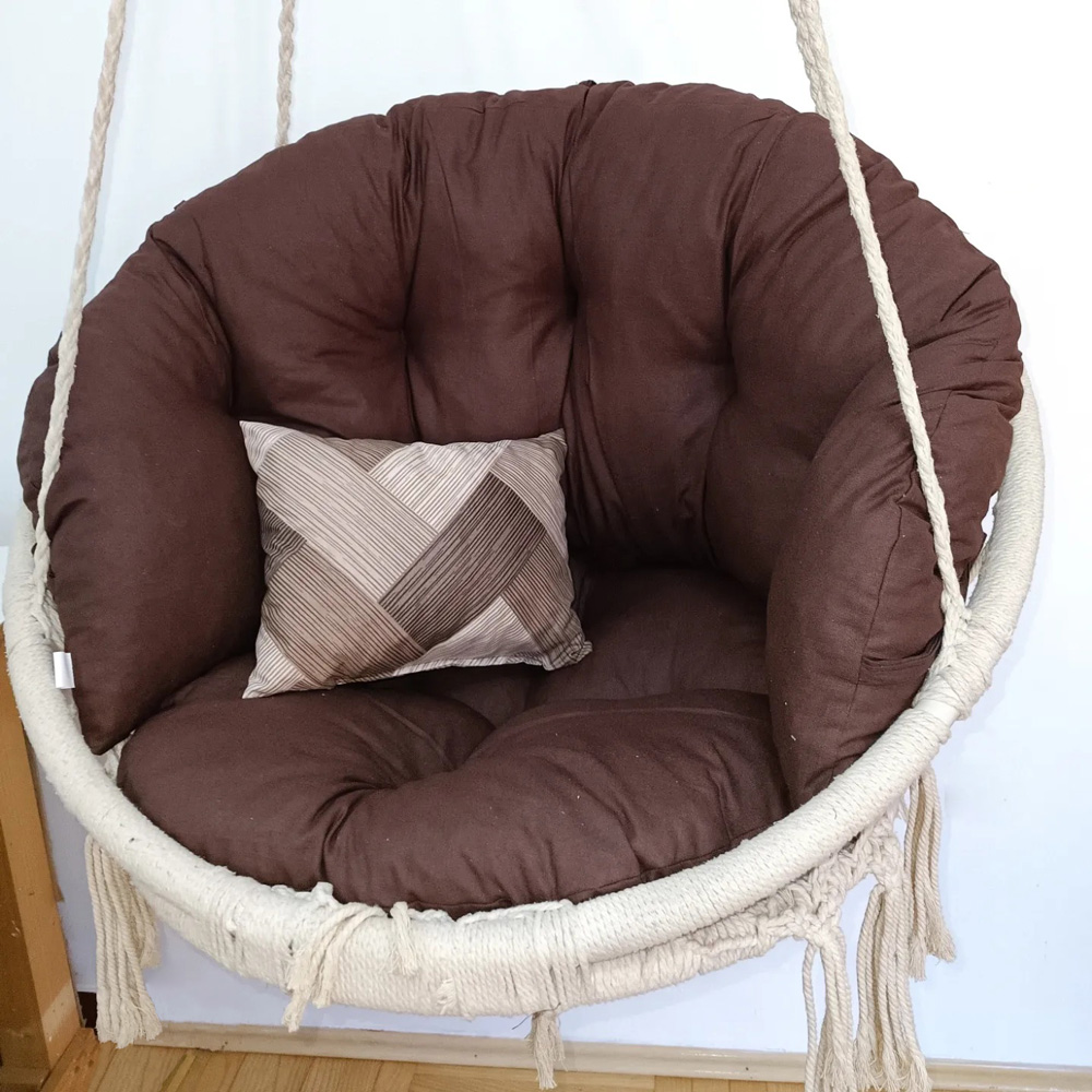 Jastuci za Makrame ljuljašku Brown - detalj