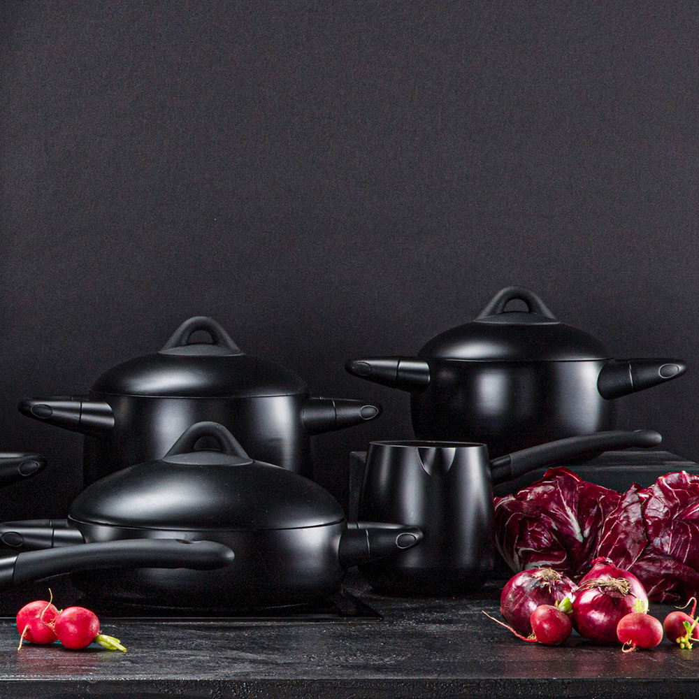 Texell Šerpa plitka Black magic sa poklopcem 24 x 7 cm TPBM-SP305 - detalj