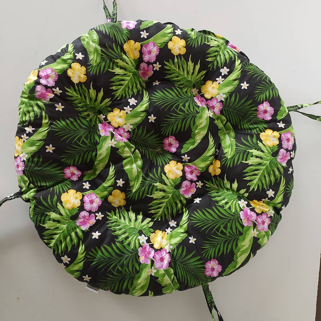 Ljuljaška Jaje - Metalna Domestico BLACK sa jastukom GREEN FLO - detalj