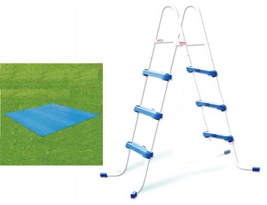 Okrugli bazen sa metalnim ramom 457x122cm Summer Waves Rattan Set - detalj