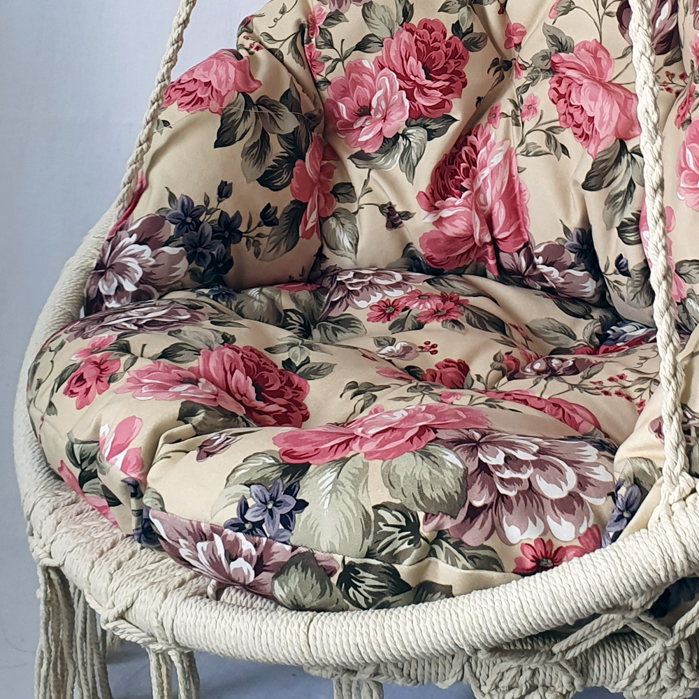 Jastuk za makrame ljuljašku - Champagne Pink - detalj