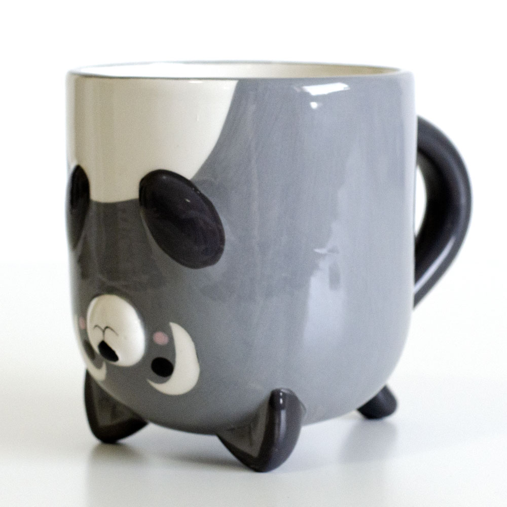 3D šolja sa tacnom Rakun - detalj