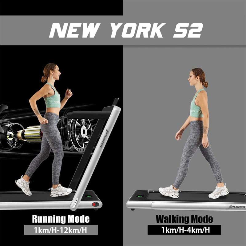 Sklopiva motorna traka za hodanje i trčanje Xplorer New York S2 Silver - pogled 4