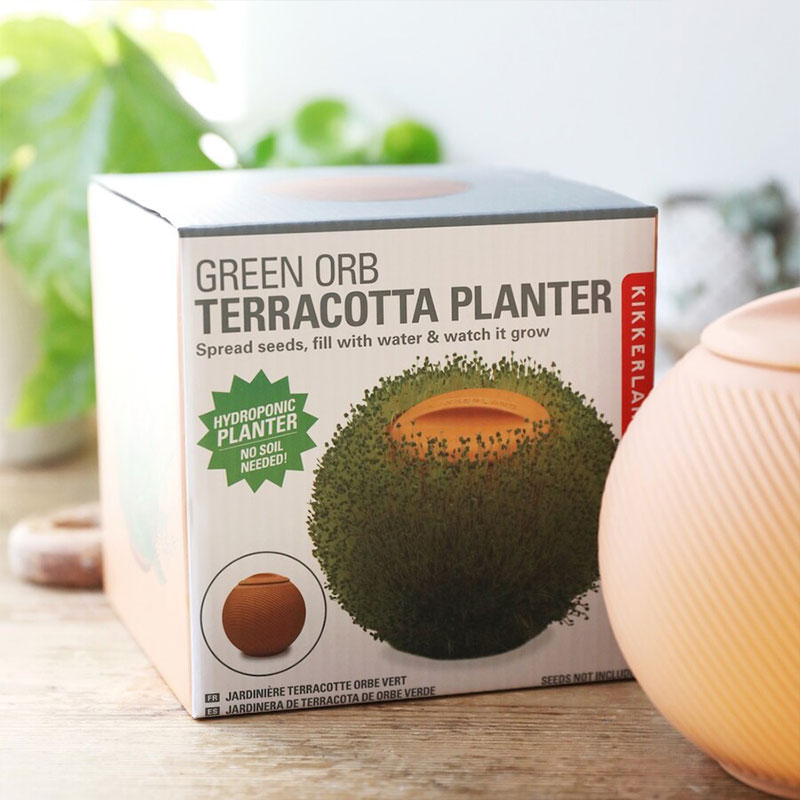 Kikkerland Saksija od terakote Green Orb - pogled 4