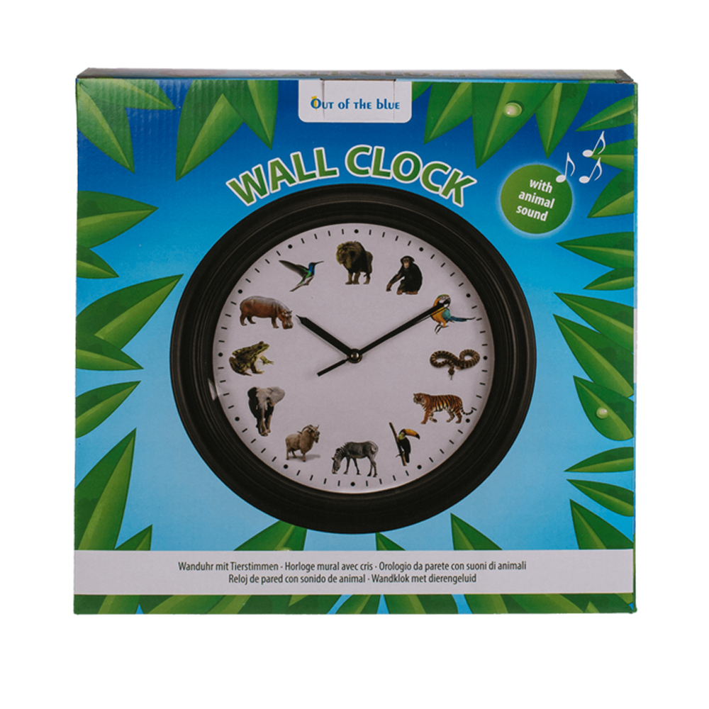 Zidni sat za decu sa zvucima divljih životinja - pogled 4