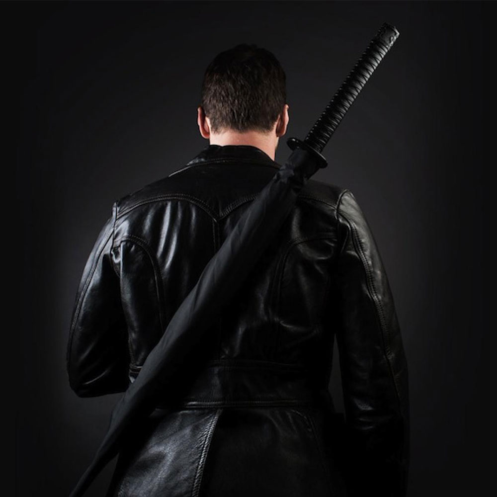 Veliki samurajski crni kišobran - pogled 4