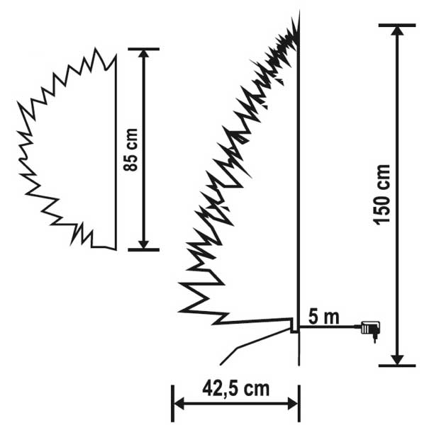 Bolja polovina novogodišnje jelke 150cm LED KMF7/150 - pogled 4