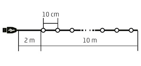 USB Multikolor lampice sa daljinskim upravljačem 100 LED ML112RGB - pogled 4