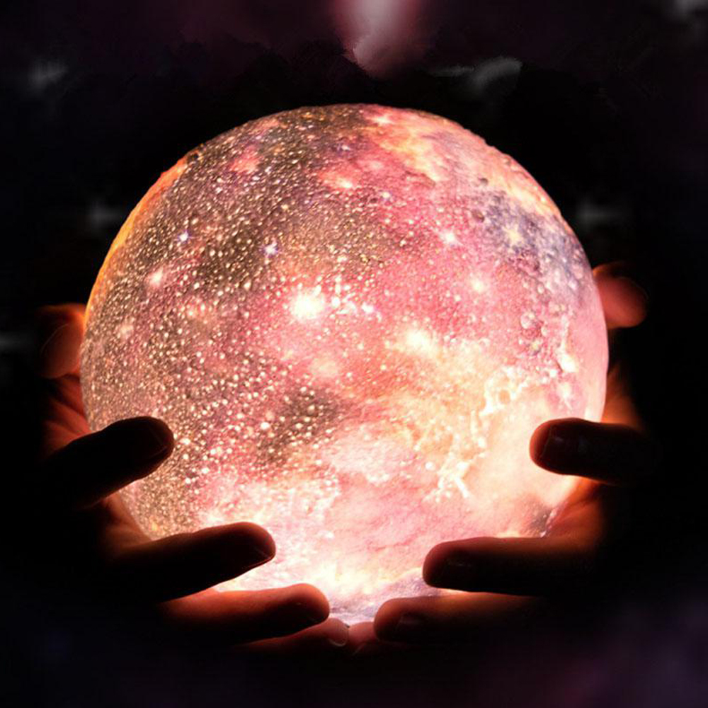 Višebojna 3D zvezdana stona lampa 18cm - pogled 4