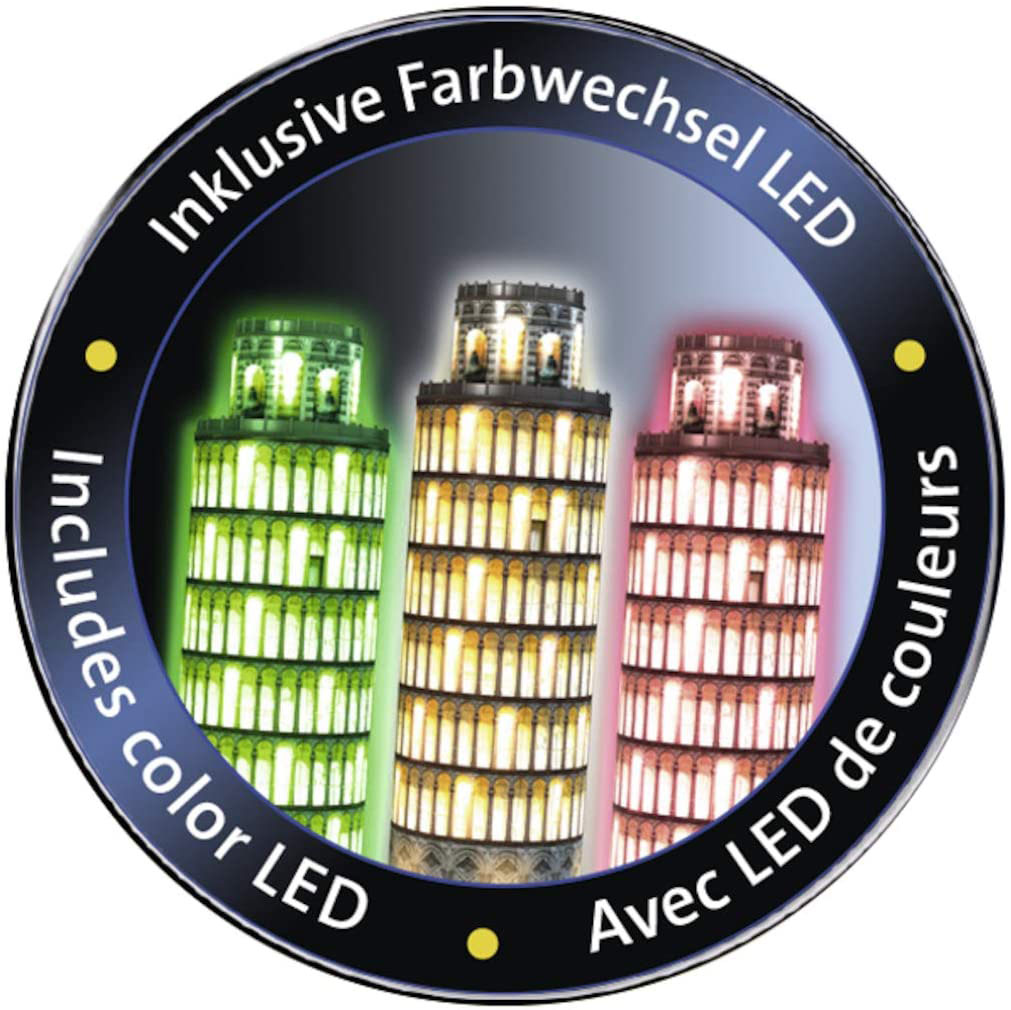 Ravensburger 3D Puzzle Slagalica - Krivi toranj u Pizi sa osvetljenjem 12515 - pogled 4