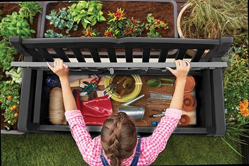 Keter Eden Klupa sa prostorom za odlaganje Grafit - pogled 4