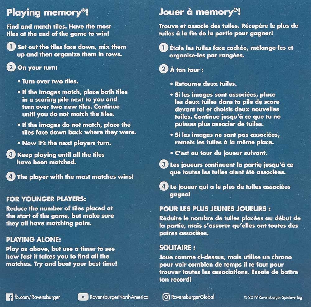 Društvena igra Memorija Divlje životinje Ravensburger 20360 - pogled 4