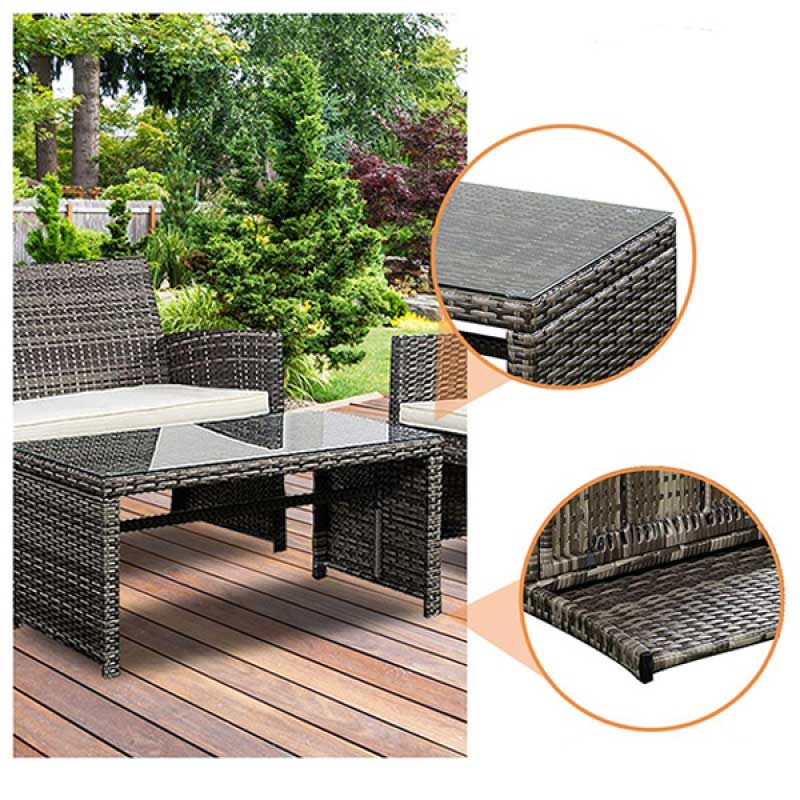 Baštenska garnitura Malaga Siva - pogled 4