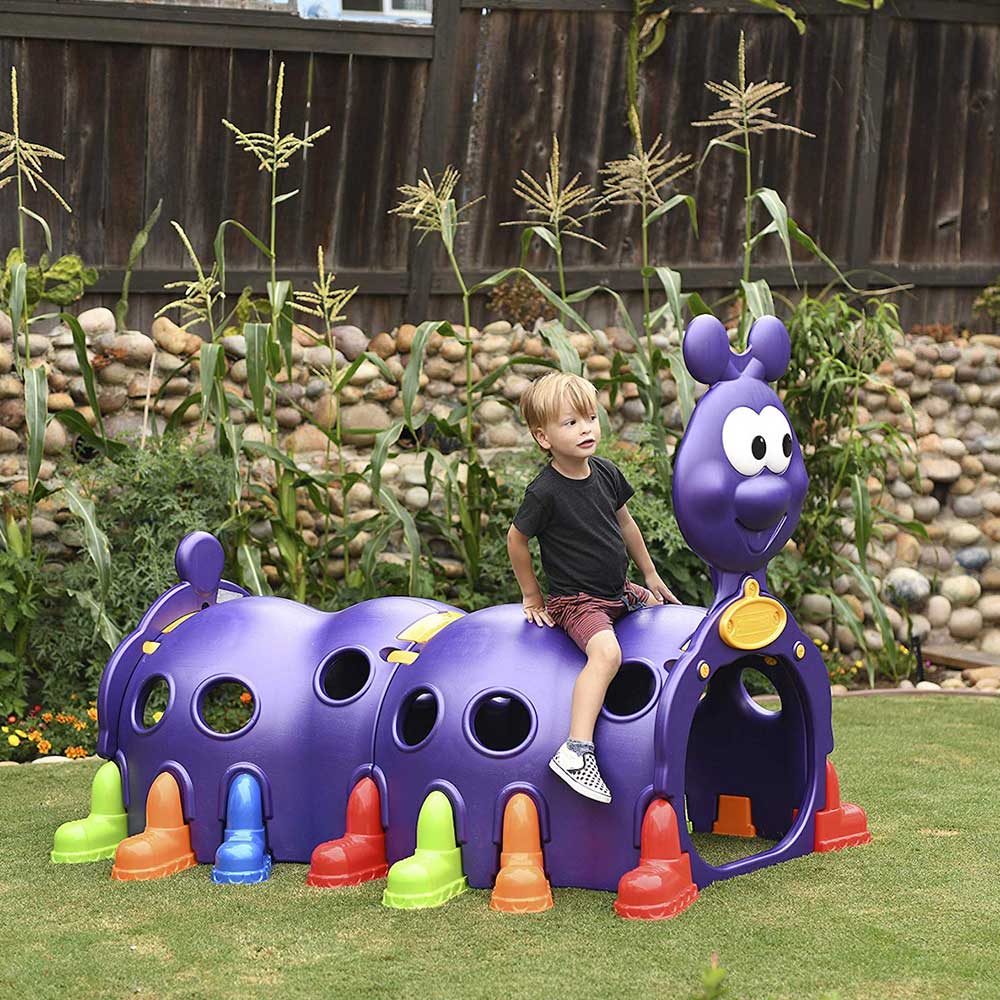 Dečiji tunel za provlačenje i penjanje Gusenica Peek-A-Boo ljubičasta - pogled 4