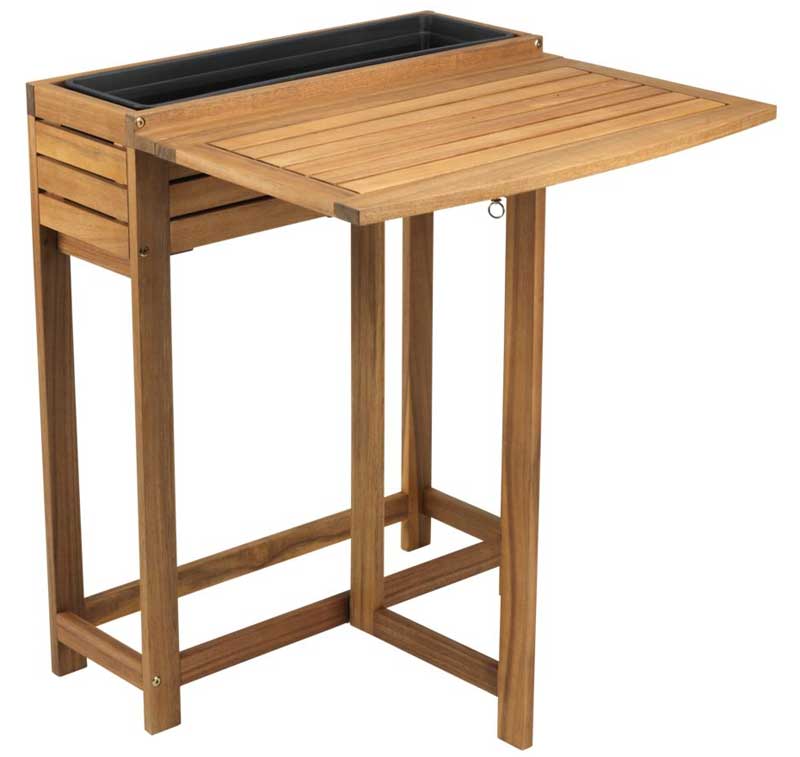 Balkonski sklopivi sto sa žardinjerom za cveće - pogled 4