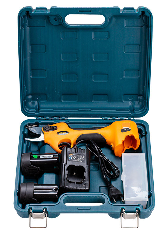 Akumulatorske makaze za orezivanje u koferu sa dve baterije Villager VBP 20 - pogled 4